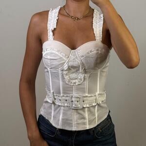 White Belted Top M
